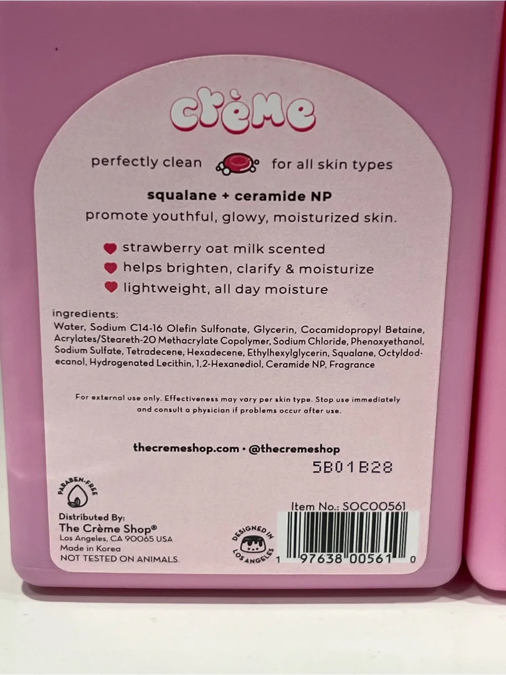 2 Items🍓Strawberry Oat Milk Body Cleanser & Balm (Pink)